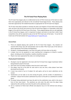 The FA Futsal Fives Playing Rules