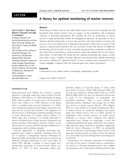 A theory for optimal monitoring of marine reserves