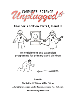 Introduction - Computer Science Unplugged