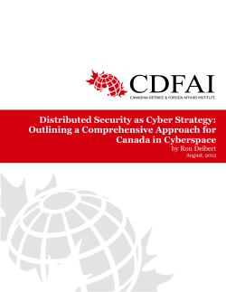 Distributed Security as Cyber Strategy: Outlining a