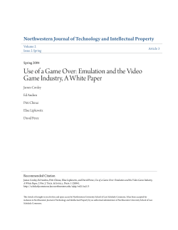 Emulation and the Video Game Industry, A White Paper