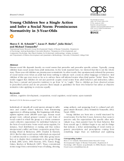 Young Children See a Single Action and Infer a Social Norm