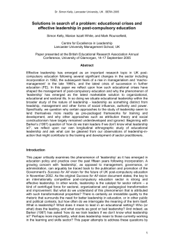 Solutions in search of a problem: educational crises and effective