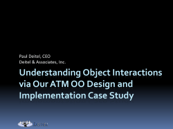 Understanding Object Interactions via Our ATM OO Design and