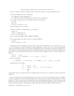 6. Recursively defined sets and structural induction Now we`re going