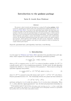 Introduction to the genlasso package