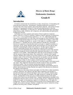 2016-17 DBR Grade 8 Math Standards