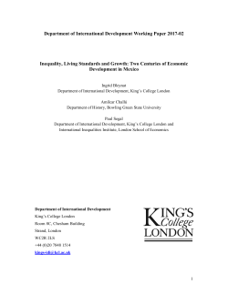 Inequality, Living Standards and Growth