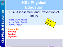 Power Point 14 Risk Assessment and Prevention of Injury