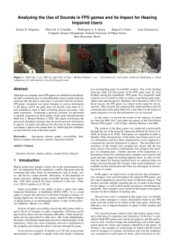 Analyzing the Use of Sounds in FPS games and its Impact