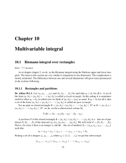 Chapter 10 Multivariable integral