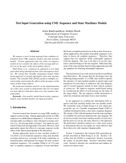 Test Input Generation using UML Sequence and State Machines