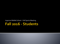IMS Fall Sports Meeting - 2016 - North Allegheny School District