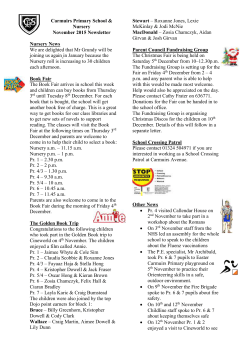 November 2015 newsletter - Carmuirs Primary School