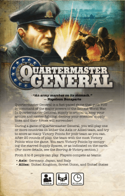 Quartermaster General Rules