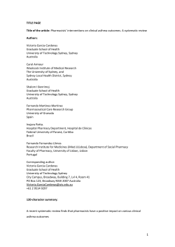 Pharmacists` impact on clinical asthma outcomes_A