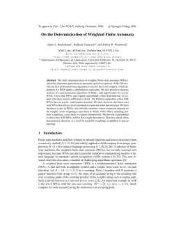 On the Determinization of Weighted Finite Automata