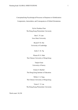 Based on the ten studies, global orientations can be applied to both