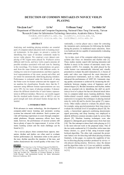 detection of common mistakes in novice violin playing