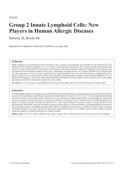 Group 2 Innate Lymphoid Cells: New Players in Human Allergic
