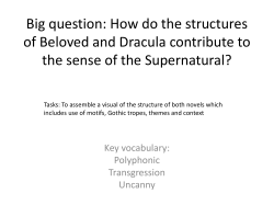 Big question: How do the structures of Beloved