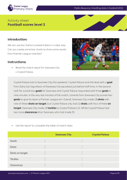 Activity sheet: Football scores (level 3)