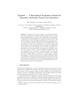 Typelets — A Rule-Based Evaluation Model for Dynamic