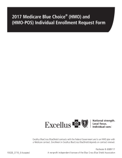 2017 Medicare Blue Choice&reg; (HMO) and (HMO