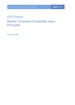 CFO Forum Market Consistent Embedded Value Principles