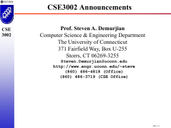 CSE 3002 - UCONN School of Engineering