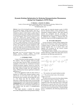 Dynamic Braking Optimization f - Journal of electrical engineering