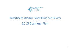 2015 Business Plan - Department of Public Expenditure and Reform
