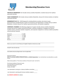 Membership-Sponsorship Donation Form