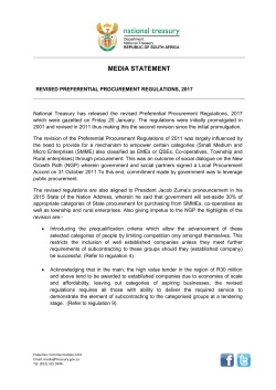 Media Statement - National Treasury