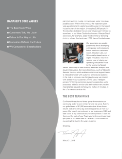 the best team wins danaher`s core values