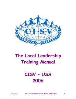 The Local Leadership Training Manual