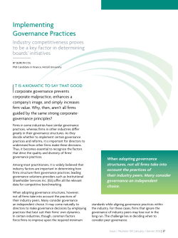 implementing governance Practices