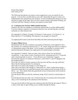 list of potential projects