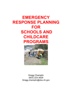 emergency response planning for schools and childcare