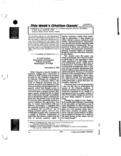 Gordon H S. The economic theory of a common