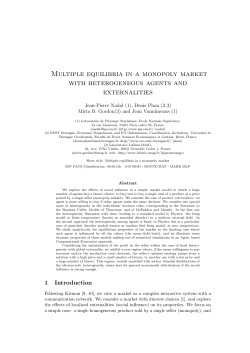 Multiple equilibria in a monopoly market with heterogeneous agents