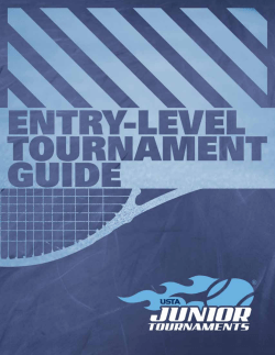 Junior Tournaments Entry Level Guidebook
