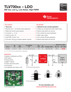 TLV700xx -- Low-Cost LDO