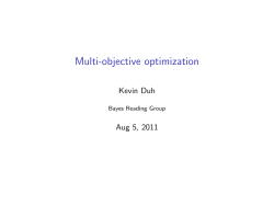 Multi-objective optimization