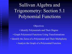 Sullivan College Algebra Section 4.2
