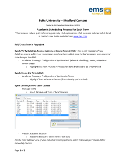EMS Academic Quick Reference-Medford Campus