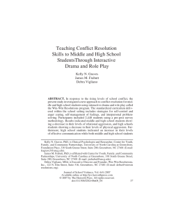 Teaching conflict resolution skills to middle and high school students