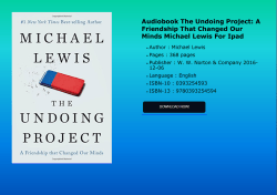 Audiobook The Undoing Project: A Friendship That
