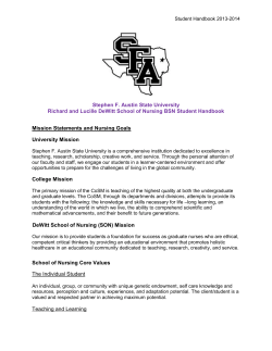 School of Nursing - Stephen F. Austin State University