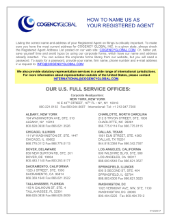 National Corporate Research Registered Agent List
